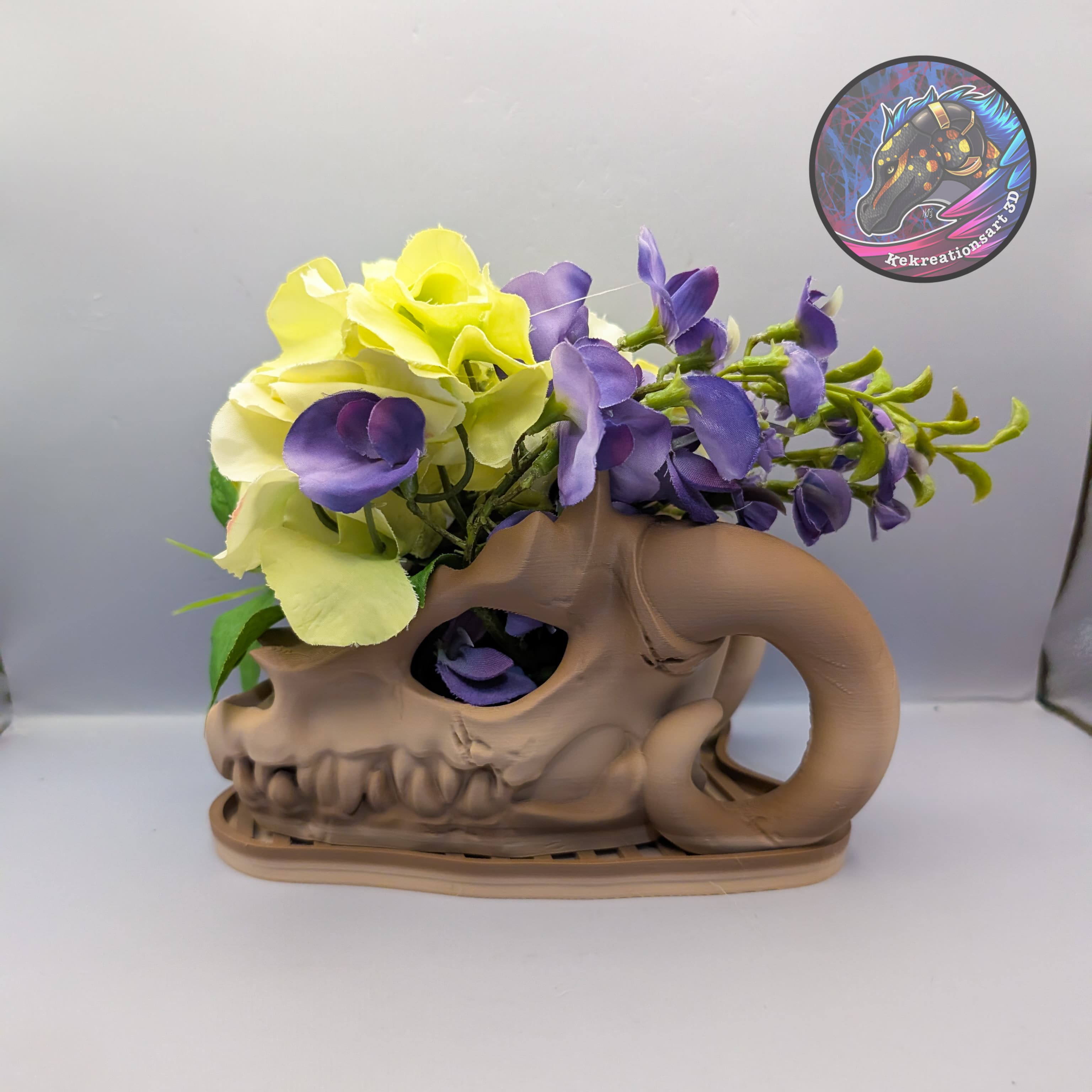 dragon skull planter 3d model