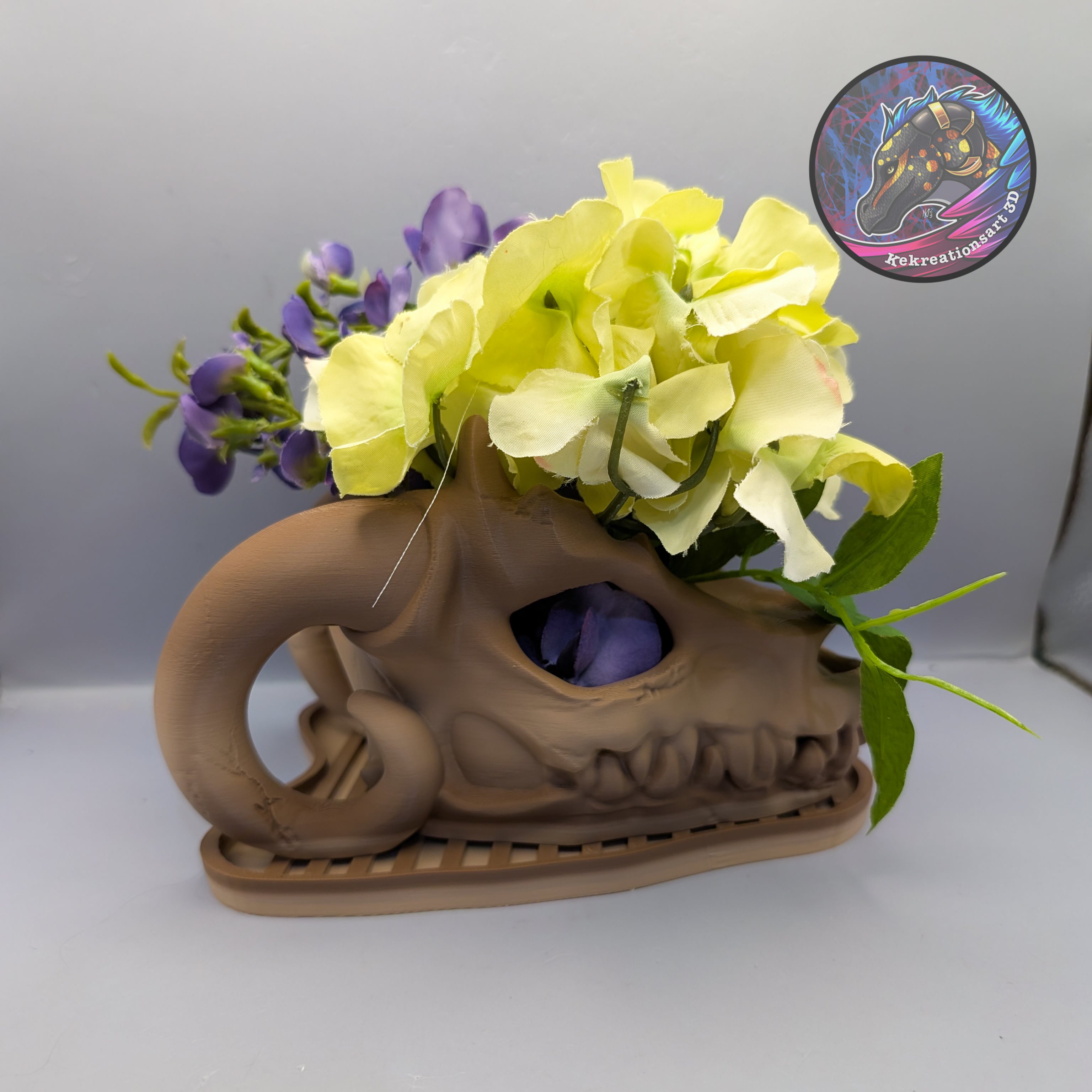 dragon skull planter 3d model