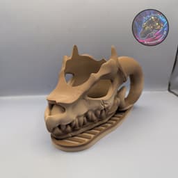 dragon skull planter 3d model
