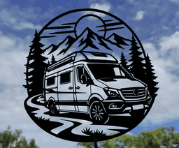 Camper Van Adventure Wall Art Decor.stl 3d model