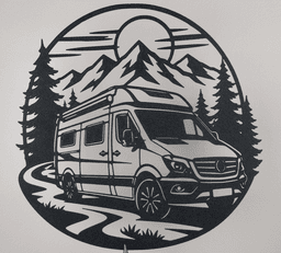Camper Van Adventure Wall Art Decor.stl 3d model