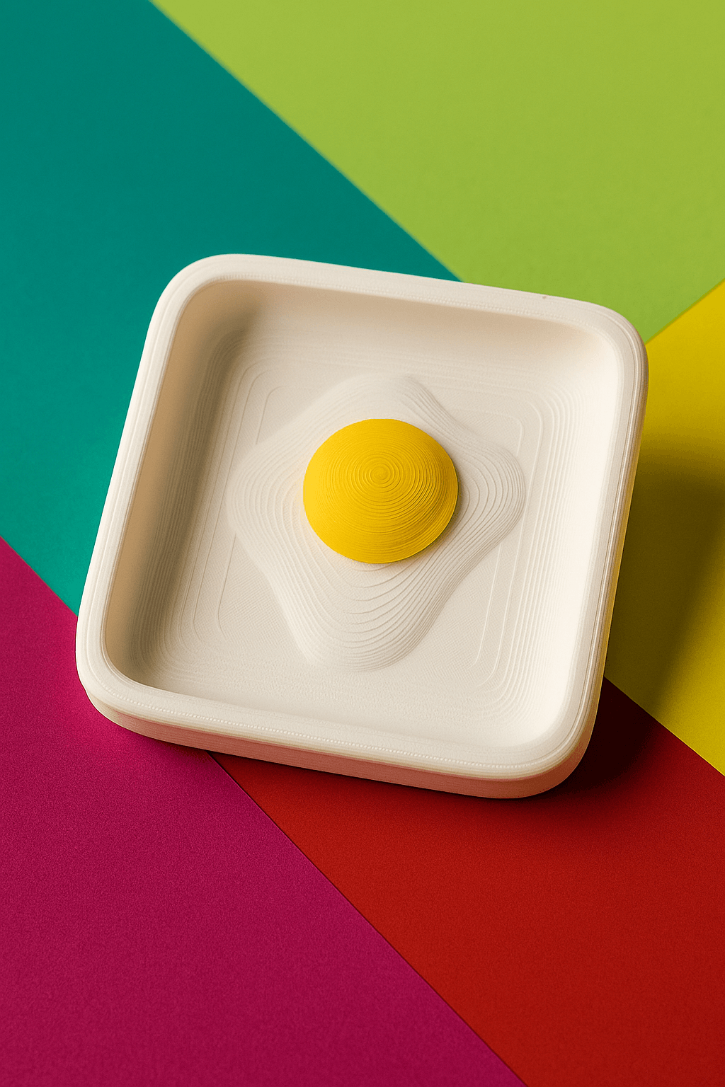 Sunny Side Up Tray – Cute Storage Dish 3d model