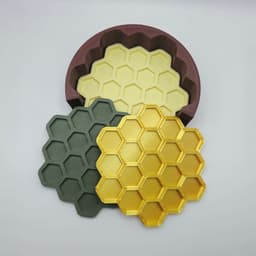 Honeycomb Coaster Set 3d model