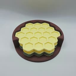 Honeycomb Coaster Set 3d model
