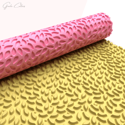 Floral Texture Roller For Polymer Clay, Leaves Clay Texture Rolling Pin, Polymer Clay Tool, No: 1409 3d model