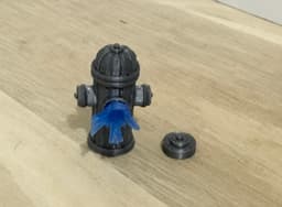 Fire Hydrant and Spray (1:18 scale) 3d model