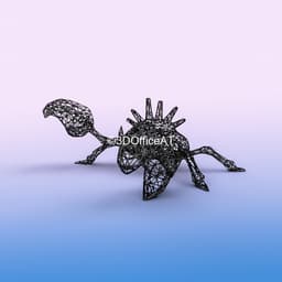 #099 Kingler Pokemon Wiremon Figure 3d model