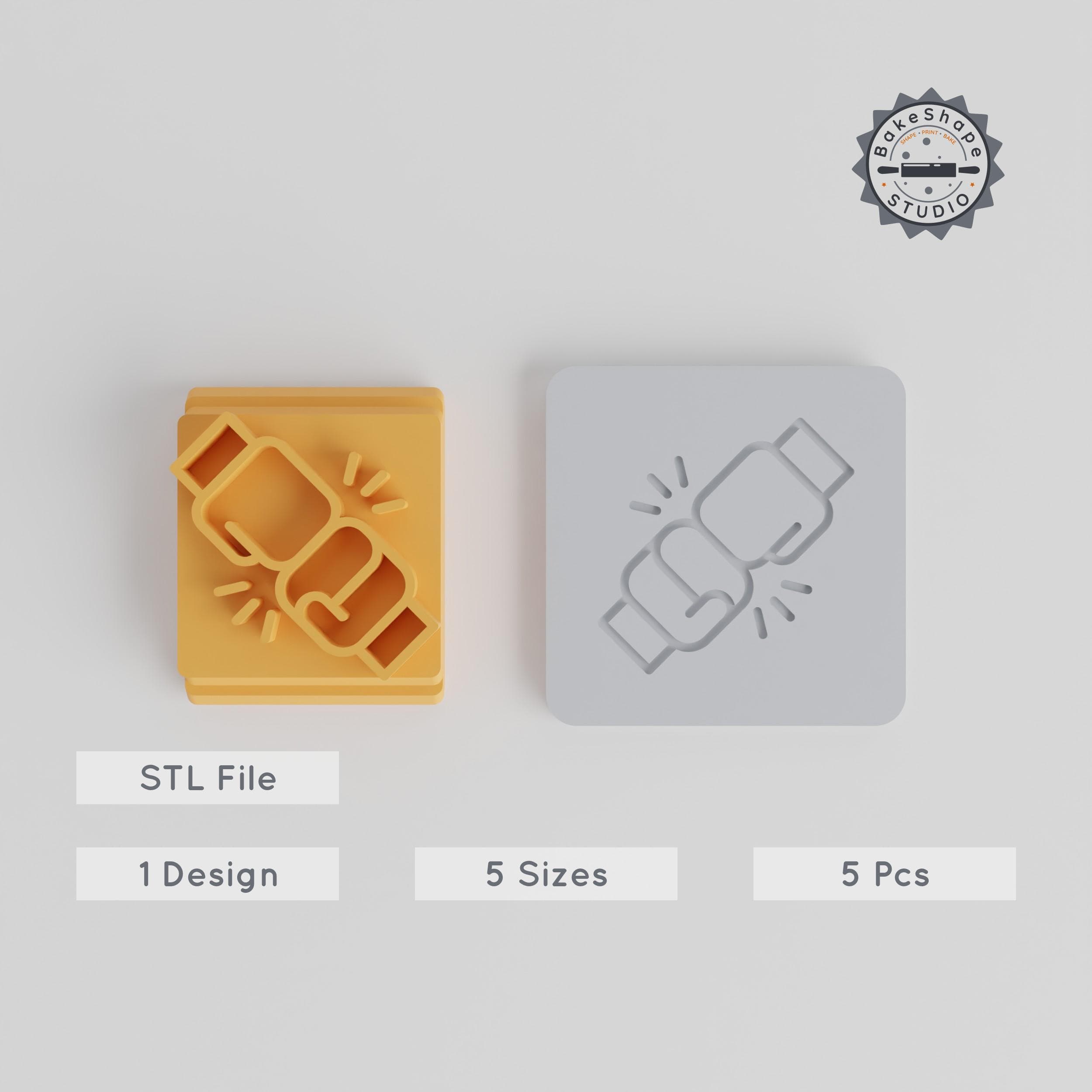 Boxing Gloves Stamp Tile Set, 5 Sizes, Perfect for Clay & Cookies PRODUCT_2418 3d model