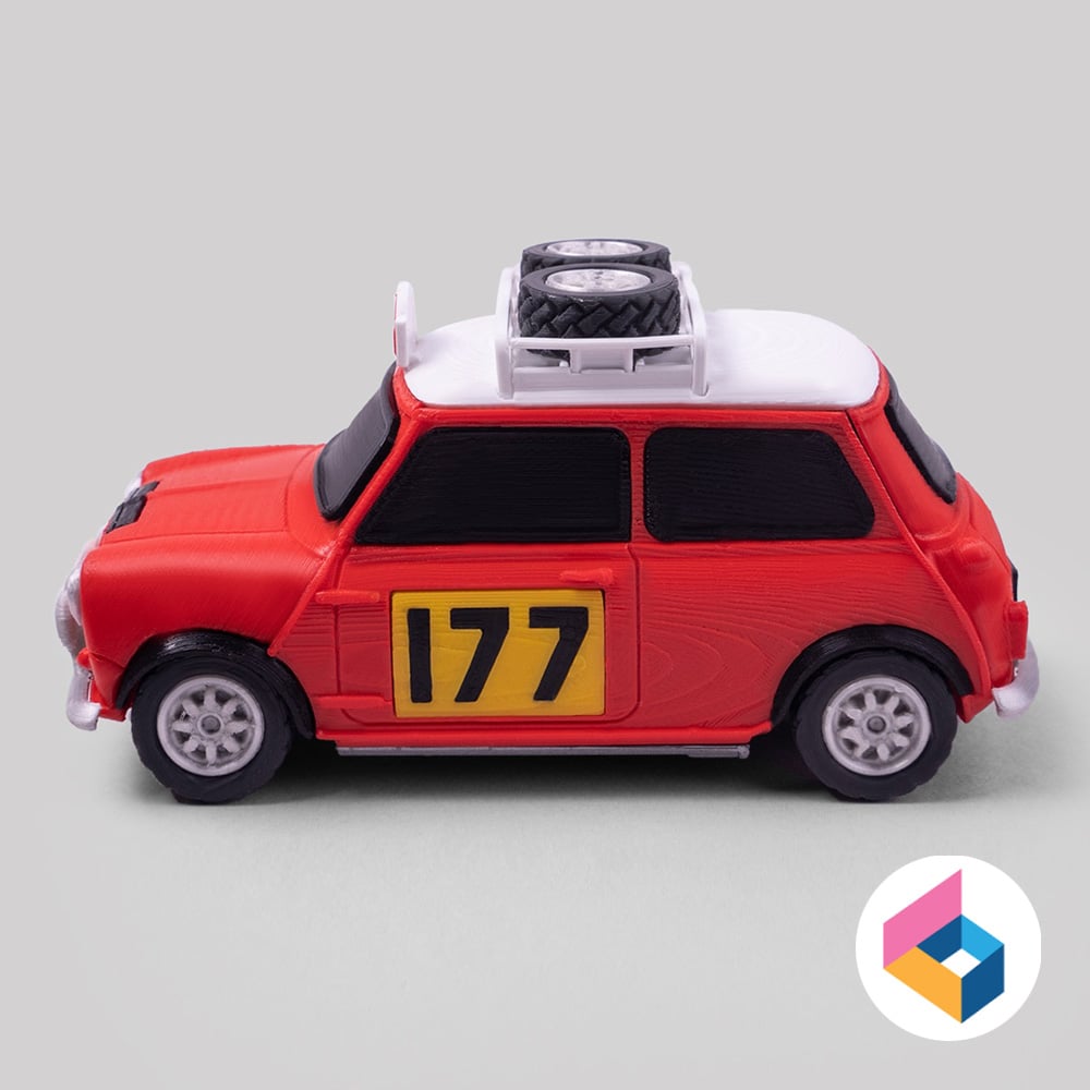 Foldable Morris Mini Cooper-S Rally 3d model
