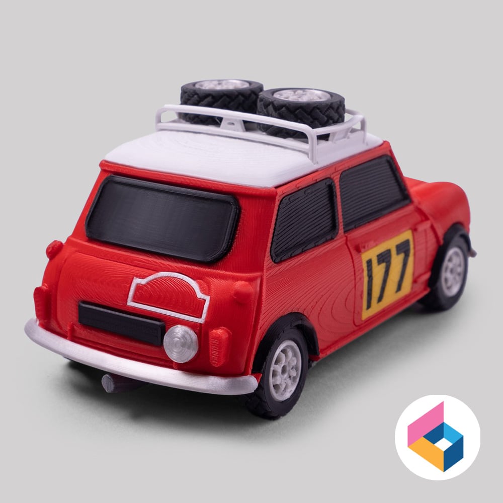 Foldable Morris Mini Cooper-S Rally 3d model