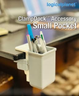 ClampDock Accessory - Pocket 60Wx40Dx100H (for pens, glasses, remote, etc) 3d model