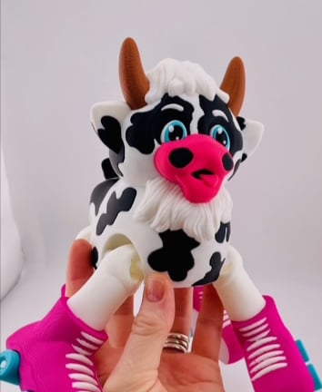 Cow Roller Skate Flexi 3d model