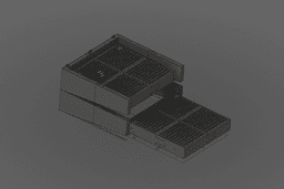 Computer Tray Wall Mount, Stackable 3d model
