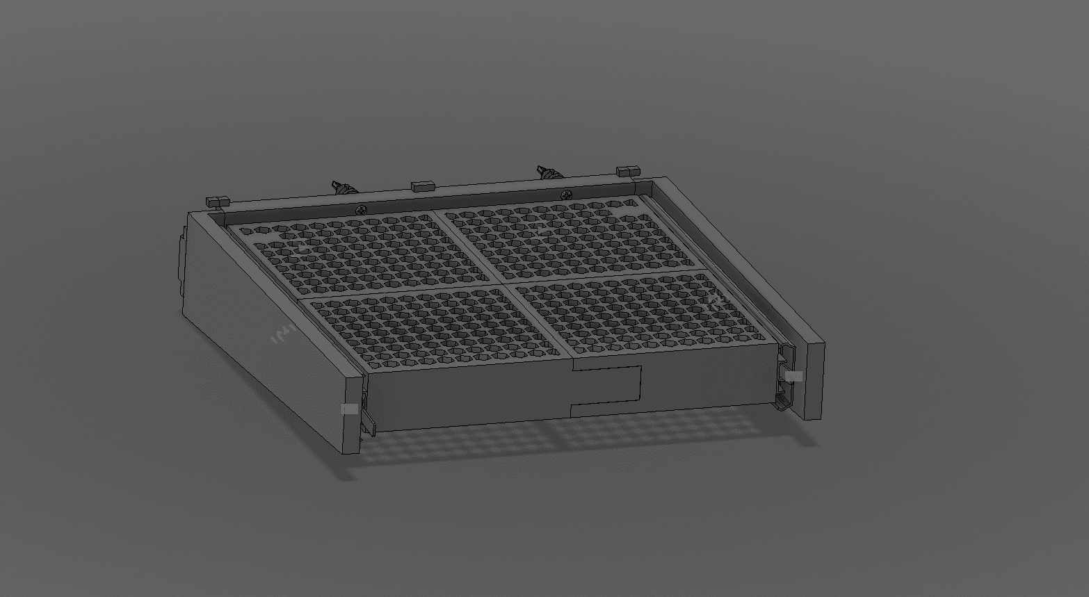 Computer Tray Wall Mount, Stackable 3d model
