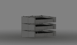 Computer Tray Wall Mount, Stackable 3d model