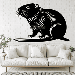 Beaver 2D Wall Art/Window Art - Digital STL & SVG File for 3D Printing or Laser Cutting 3d model