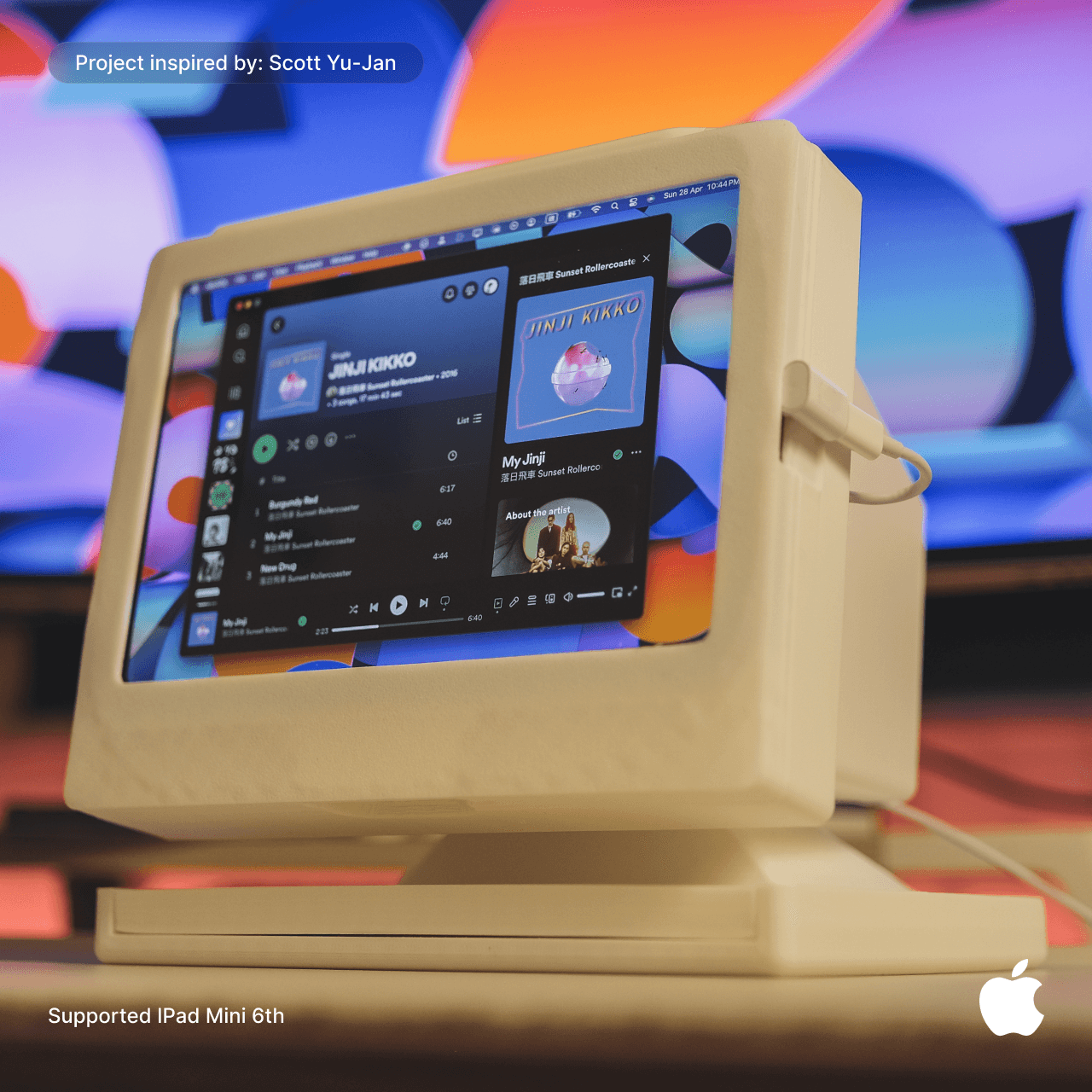 VINTAGE CRT MONITOR IPAD HOLDER 3d model