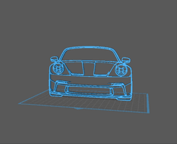 Porsche - 911 GT3 modele 992 Wall Art 3d model