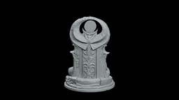Veiled Eclipse Goddess STL - Dark Mythic Divine Statue 3d model