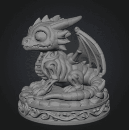 Baby Skeleton Dragon STL File for 3D Print 3d model