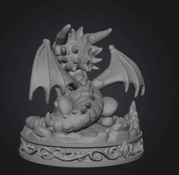 Baby Skeleton Dragon STL File for 3D Print 3d model
