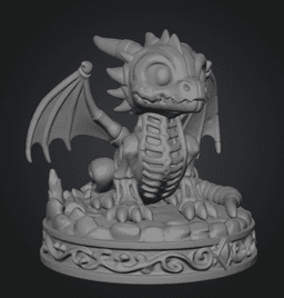Baby Skeleton Dragon STL File for 3D Print 3d model