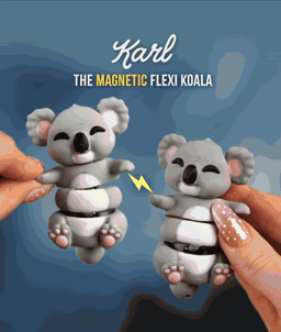 Karl the Flexi Koala - Magnetic Hand-Holding Companion 3d model