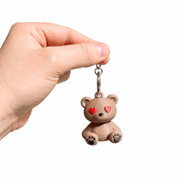 LOVE TEDDY KEYCHAINS (TWO VERSIONS) / CUTE KEYCHAIN BUDDIES / TOY / KIDS / KEYCHAIN / TEDDY BEAR 3d model