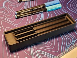 Gridfinity 4x1 | Sakura Koi Coloring Brush Pen x3 Organizer, low profile, stackable. 3d model