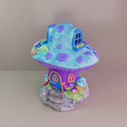 Fantasy Mushroom House Decoration 3d model