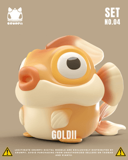 Grumpii 3D Printable Art Toy - Chubbii Series - Set 4 3d model