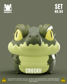 Grumpii 3D Printable Art Toy - Chubbii Series - Set 4 3d model