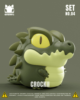 Grumpii 3D Printable Art Toy - Chubbii Series - Set 4 3d model