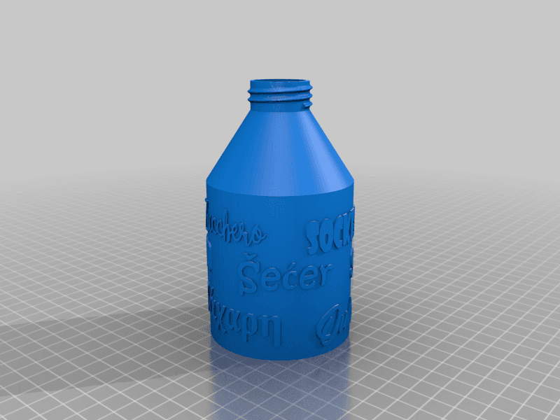 BOTTLE CONTAINER WITH HIDDEN COMPARTMENT (PRINT-IN-PLACE) 3d model