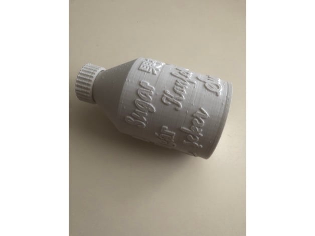 BOTTLE CONTAINER WITH HIDDEN COMPARTMENT (PRINT-IN-PLACE) 3d model