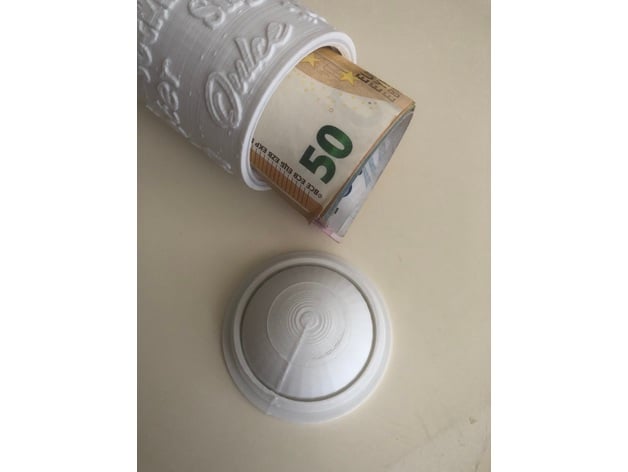 BOTTLE CONTAINER WITH HIDDEN COMPARTMENT (PRINT-IN-PLACE) 3d model
