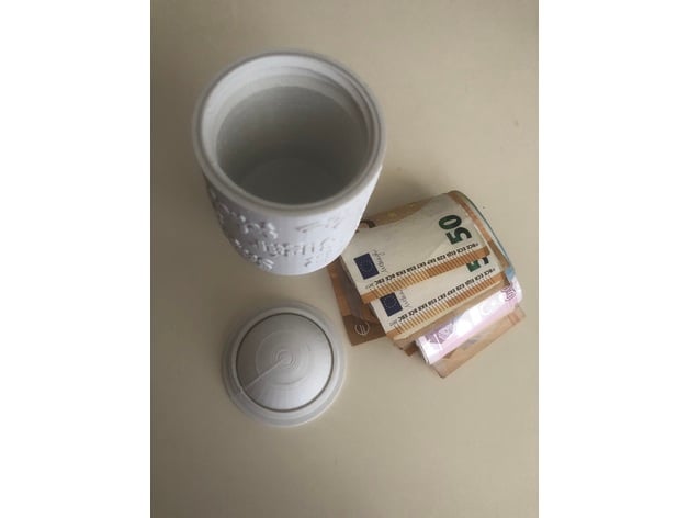 BOTTLE CONTAINER WITH HIDDEN COMPARTMENT (PRINT-IN-PLACE) 3d model