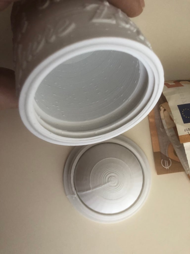 BOTTLE CONTAINER WITH HIDDEN COMPARTMENT (PRINT-IN-PLACE) 3d model