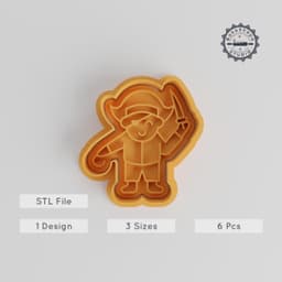 Pirate Shape Cutter & Stamp, Cookie & Fondant Set, 3 Sizes, Perfect for Halloween Party & Kids Costumes PRODUCT_5652 3d model
