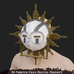 Esquie Cosplay Wall Mounted Mask Clair Obscur: Expedition 33 3d model
