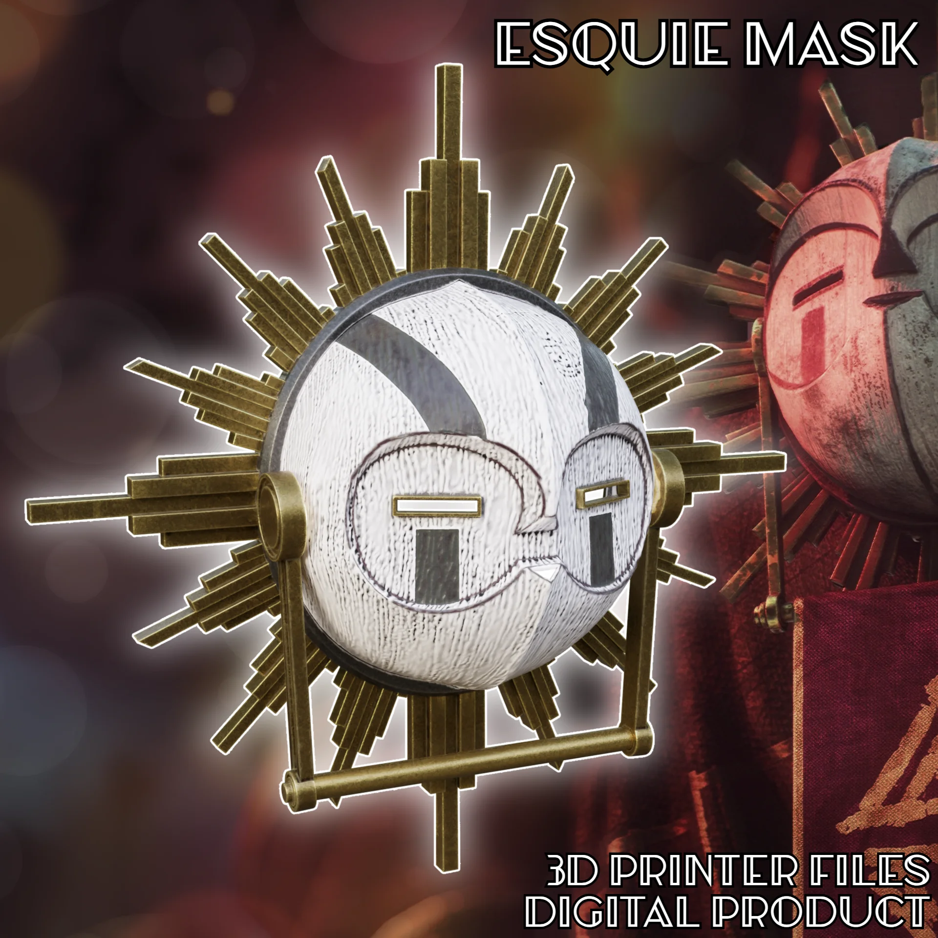 Esquie Cosplay Wall Mounted Mask Clair Obscur: Expedition 33 3d model