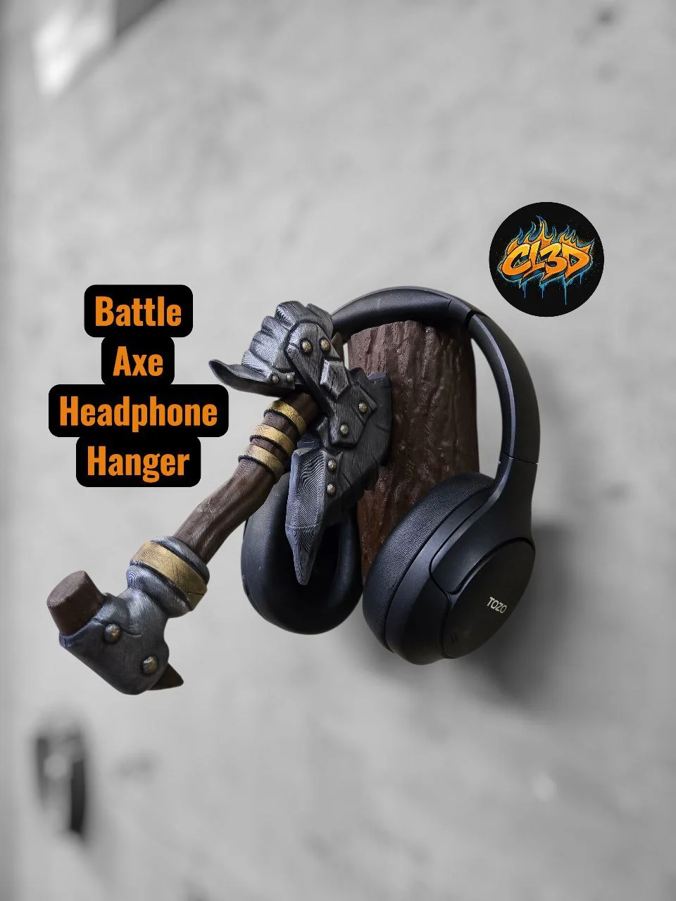 Battle Axe Headphone Hanger 3d model