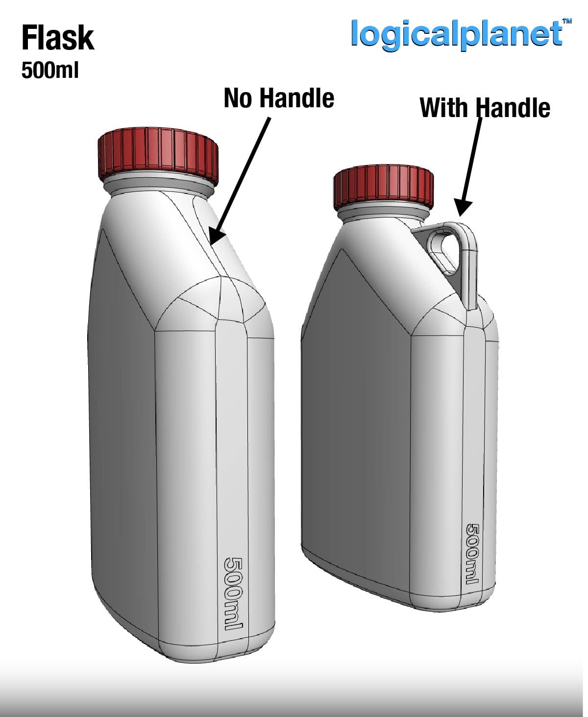 LP Flask 500ml 3d model