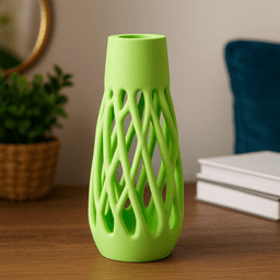 Spiral Weave Vase – Modern Vase with Lattice Structure 3d model