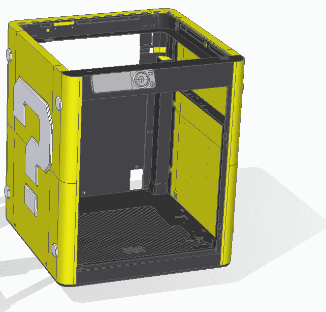Remix of Bambu Lab P1P Frame (M_theme_cube) #ThangsBambuContest 3d model