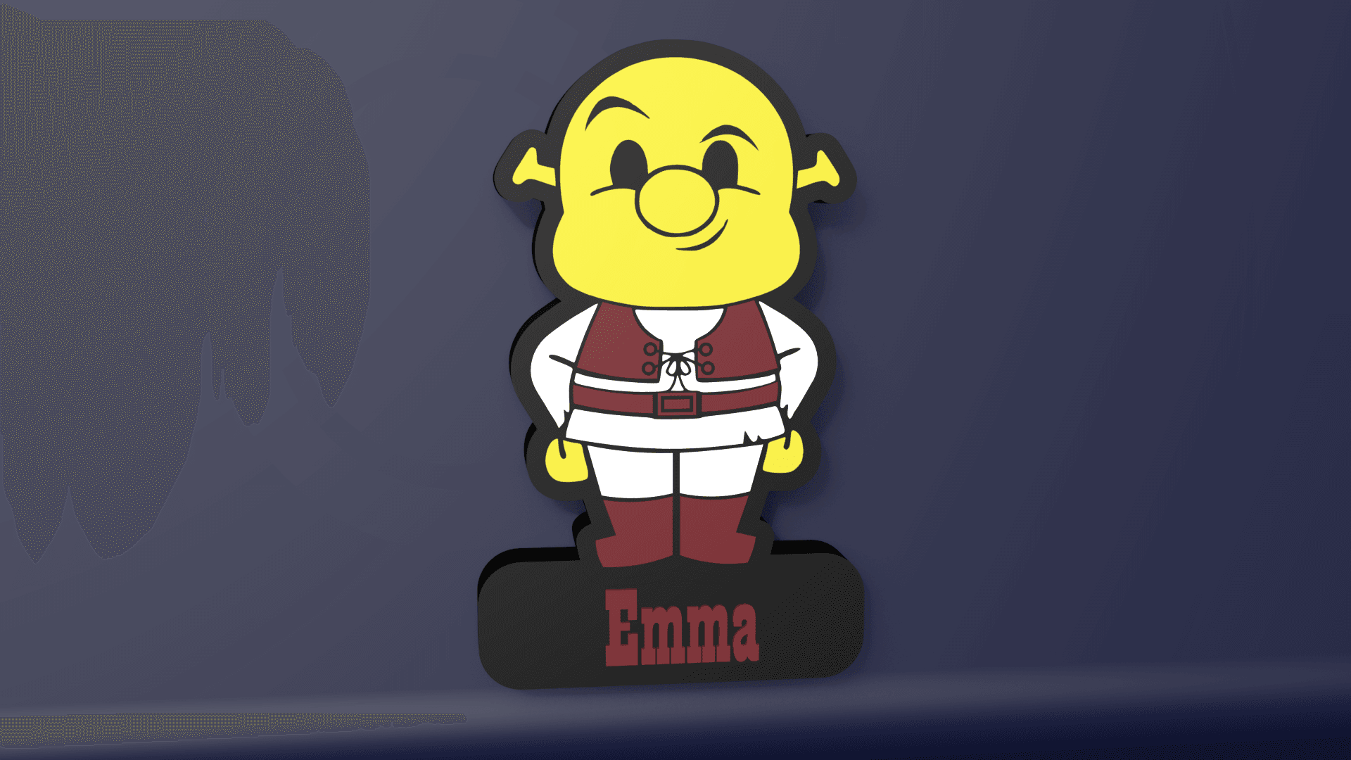 Chibi Shrek - LED Lightbox 3d model