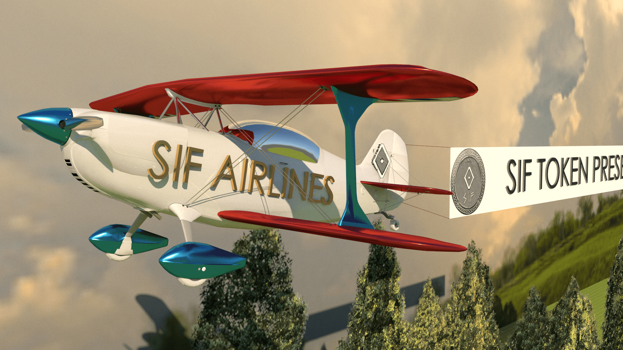SIF AIRLINES FLEET 3d model