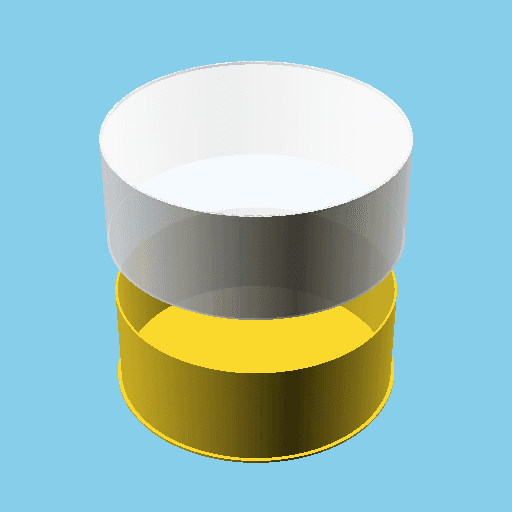 Disc, nestable box (v1) 3d model