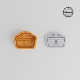 Sailor Hat Shape Cutter & Stamp, Cookie Fondant Decor, Nautical Theme, Small Medium Large Sizes, 6-Piece Set PRODUCT_1128 3d model