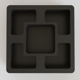 Dry fruits tray square 3d model